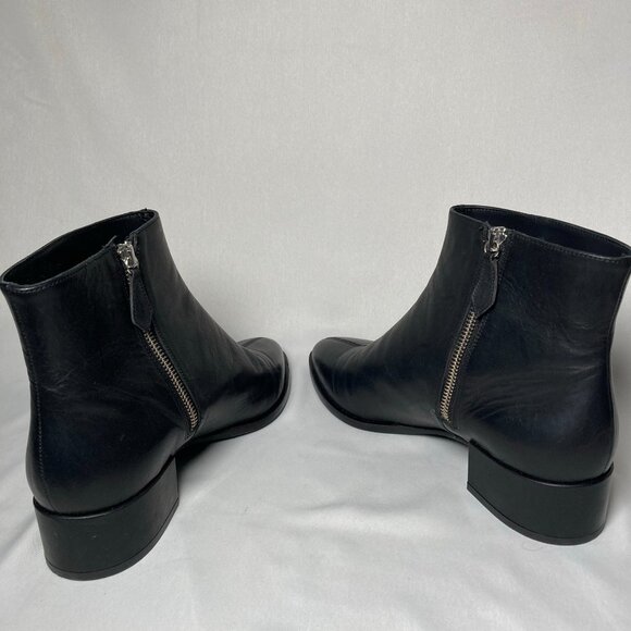 Sylven New York Cassidy Black Calf Leather Nappa Boots - Picture 7 of 12